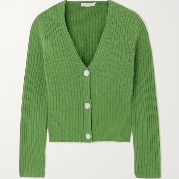 NWT VINCE Ribbed cashmere cardigan
